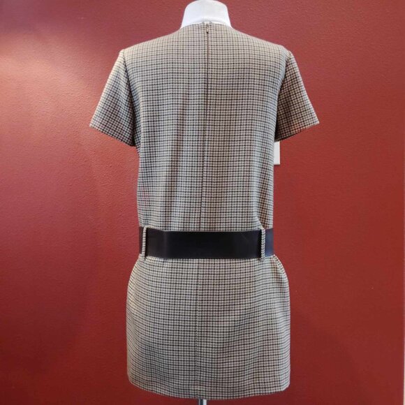 Fendissime by FENDI Plaid Mod Mini DRESS Dropped Waist MADE in ITALY Size 40 EUC - Picture 2 of 6